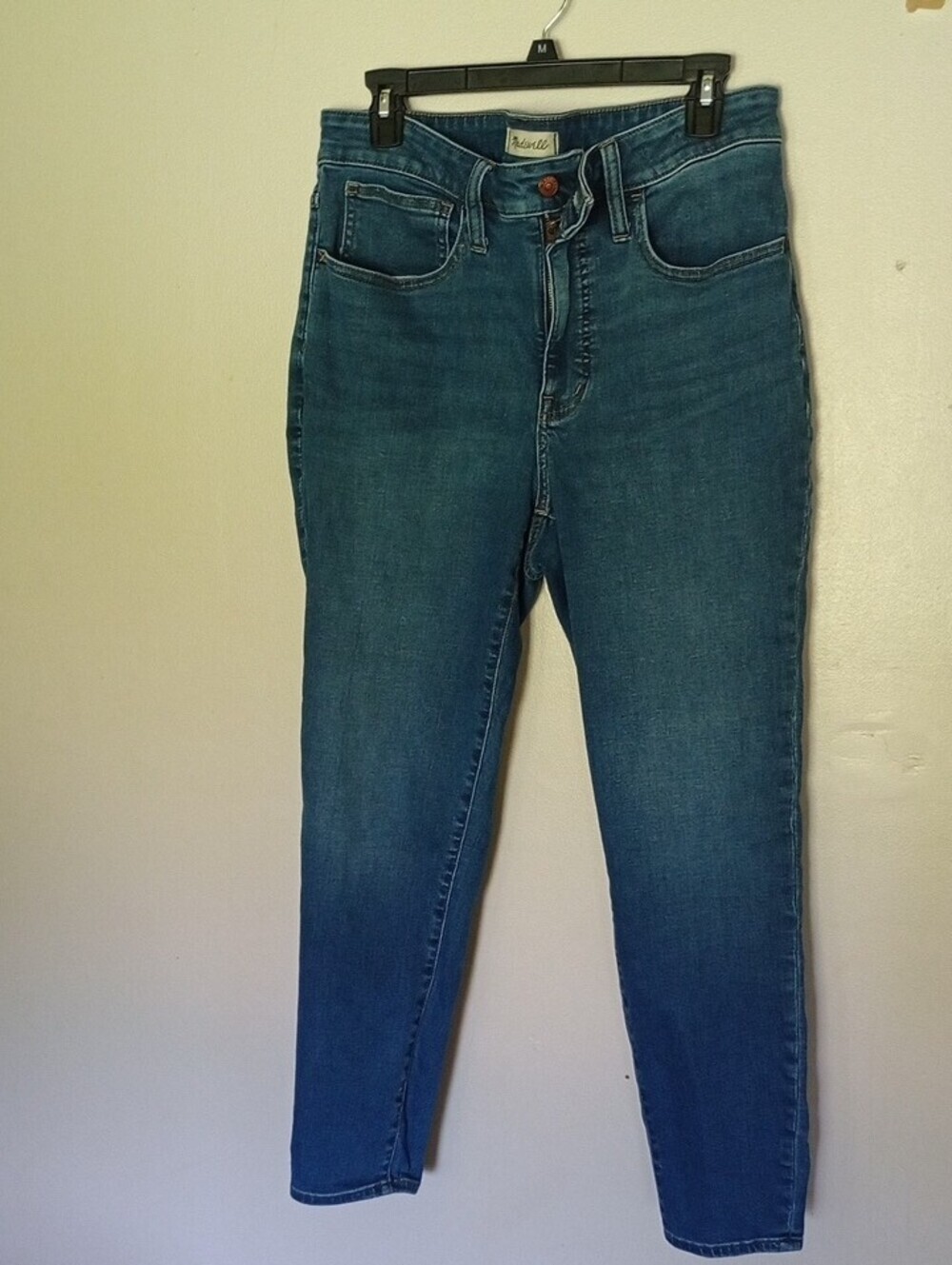 Madewell Skinny High-Rise Chunky Jeans in Blue Wash Denim